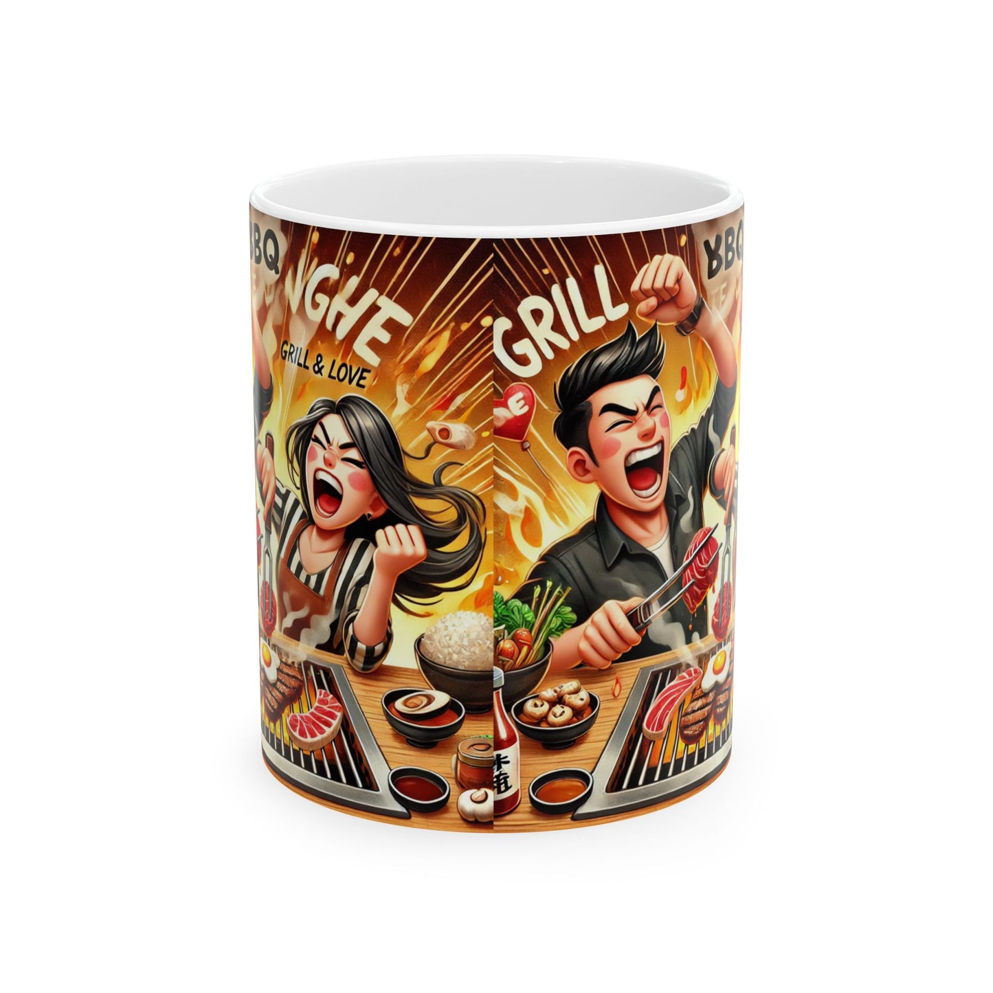 BBQ Grill Ceramic Mug - Fun Cooking Design | Perfect for Chefs & Foodies