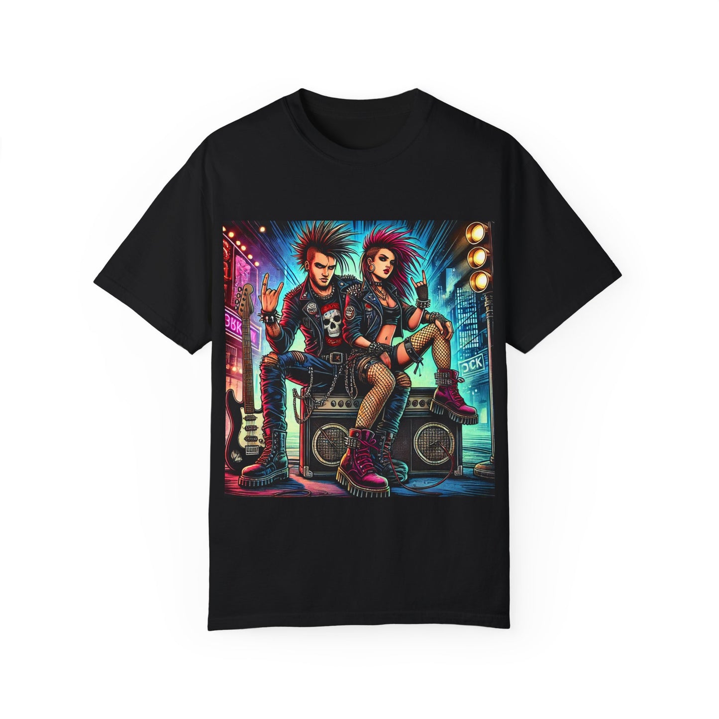 Retro Punk Rock T-Shirt for Music Lovers | Unisex Garment-Dyed Tee