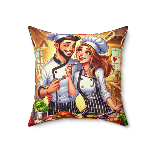 Chef Love Decorative Pillow – Cozy Home Decor for Cooking Lovers