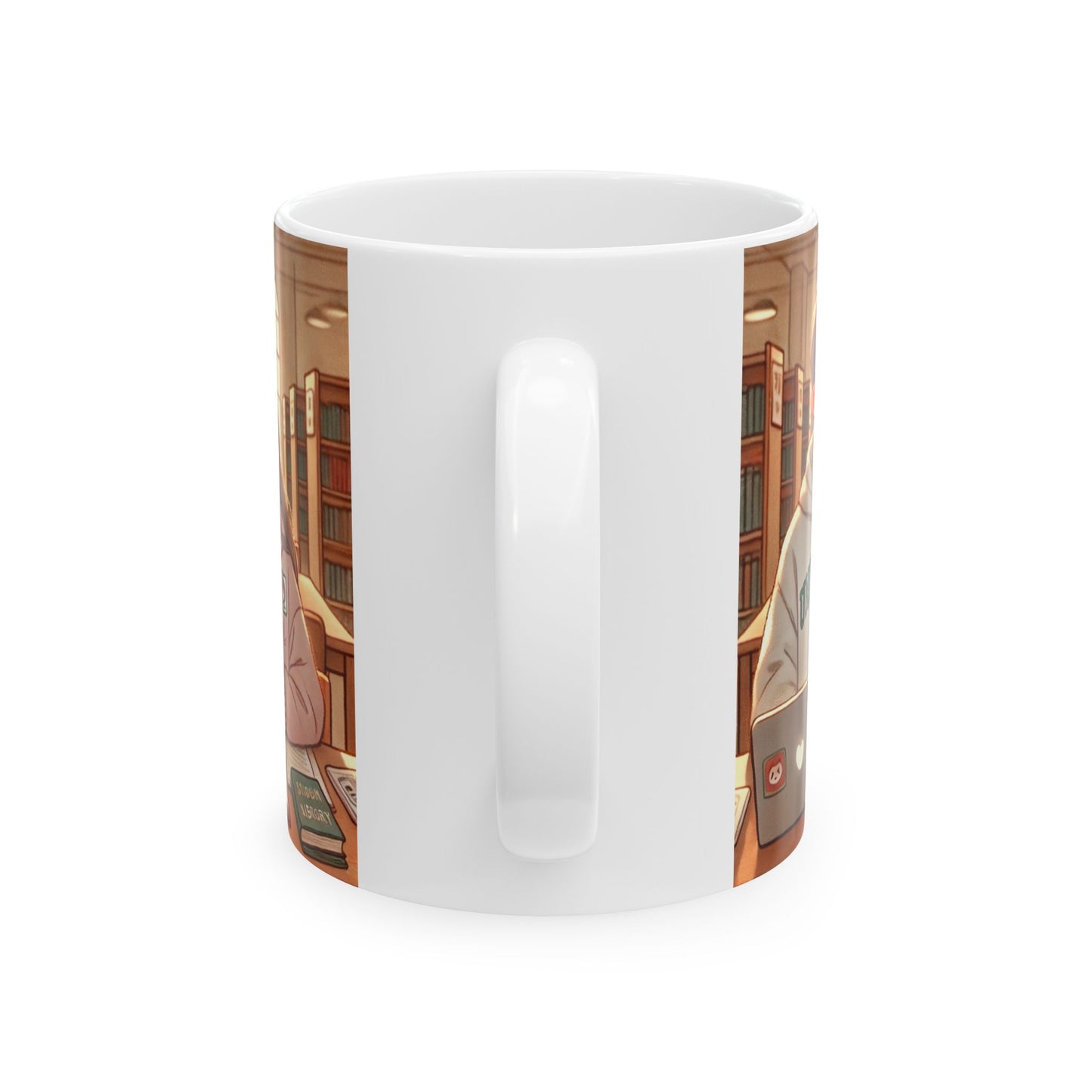 Cute Anime Student Life Ceramic Mug - Perfect for Coffee Lovers & Study Sessions