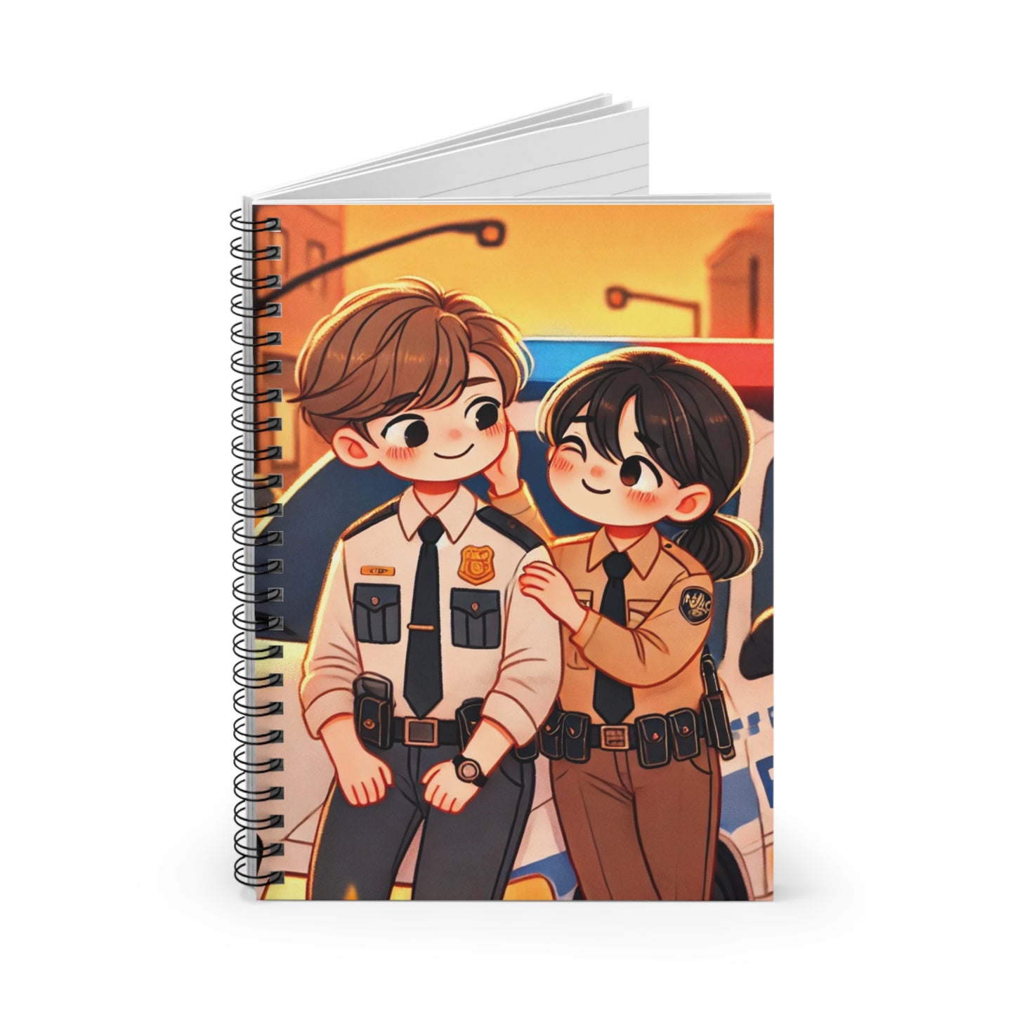Charming Police-Themed Spiral Notebook - Perfect for Students & Officers