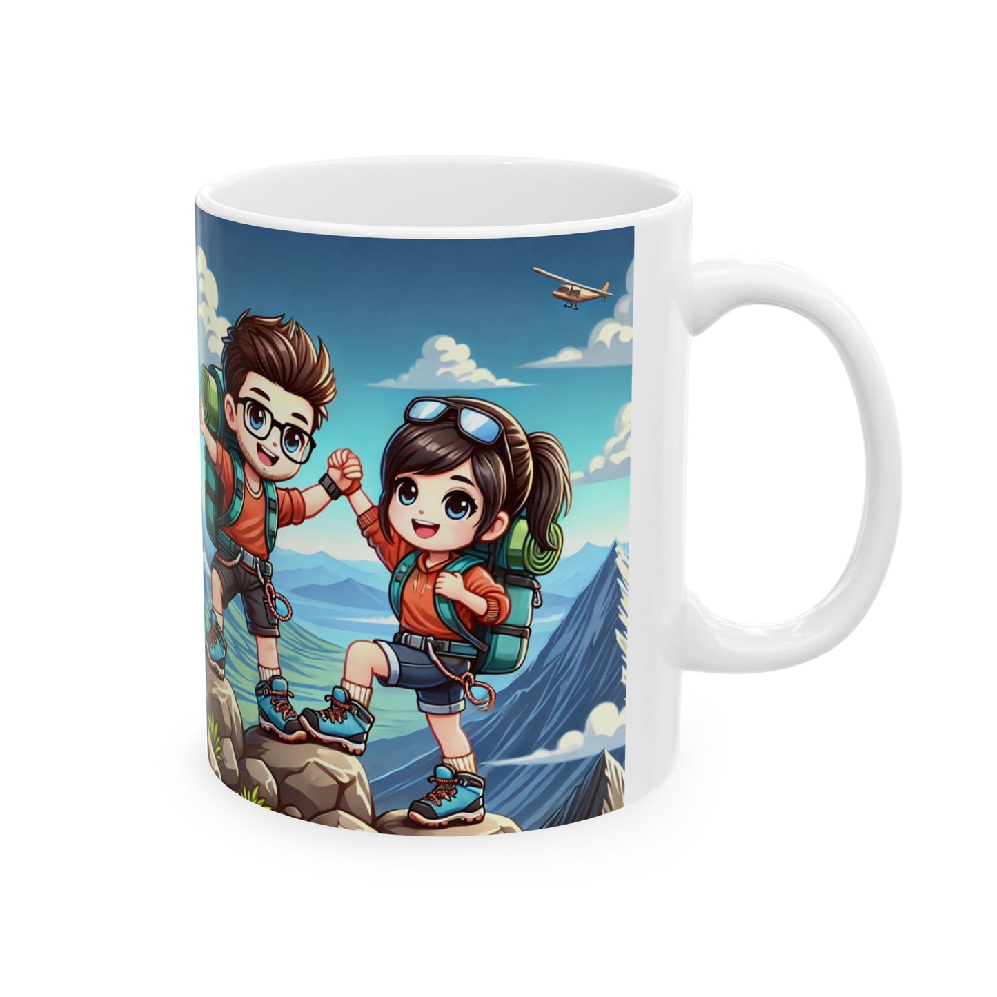 Adventurer's Ceramic Mug - Explore the Outdoors Inspired Design