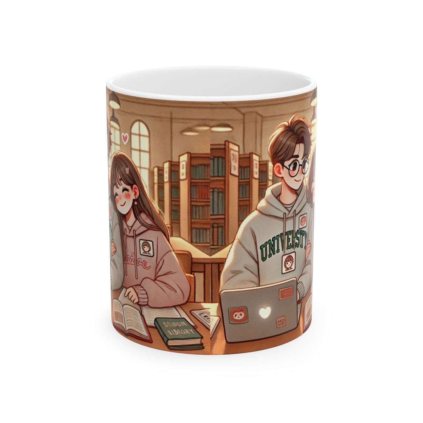 Cute Anime Student Life Ceramic Mug - Perfect for Coffee Lovers & Study Sessions