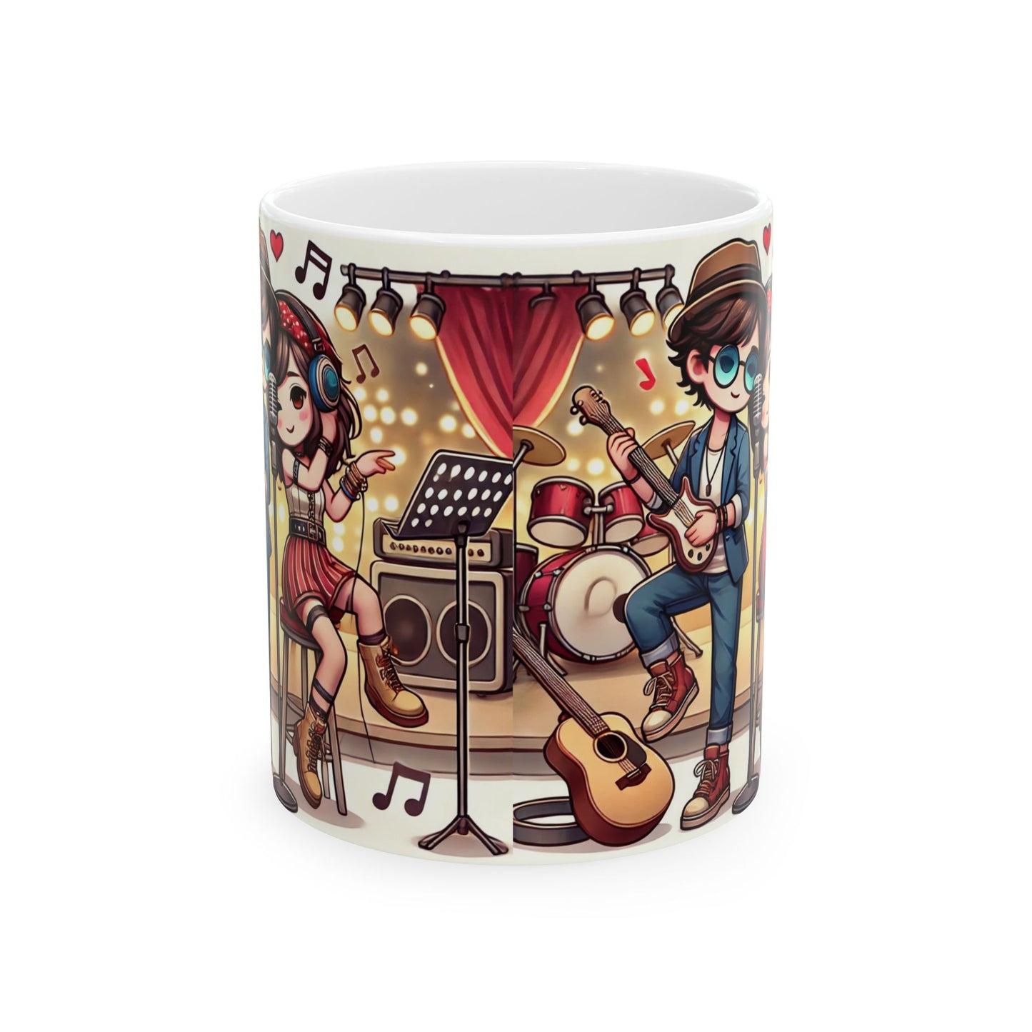 Musical Duo Ceramic Mug - Perfect for Musicians & Music Lovers