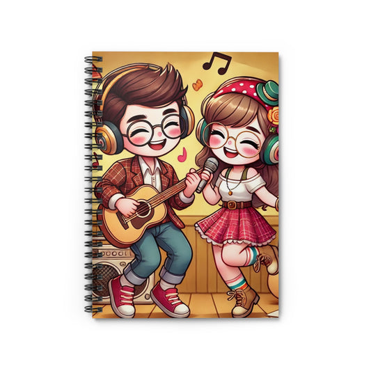 Musical Duo Spiral Notebook - Perfect for Music Lovers and Creative Souls