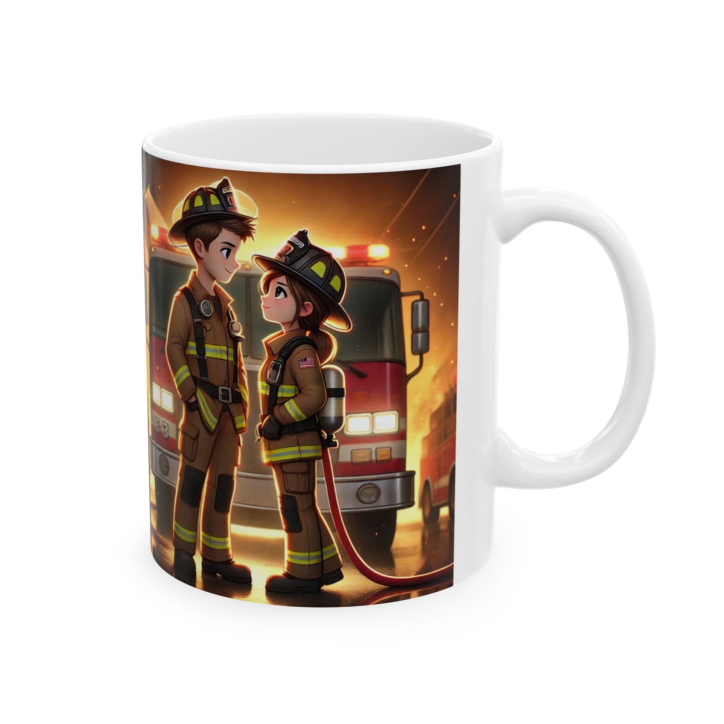Firefighter Ceramic Mug - Heroic Designs for Firefighters & Enthusiasts