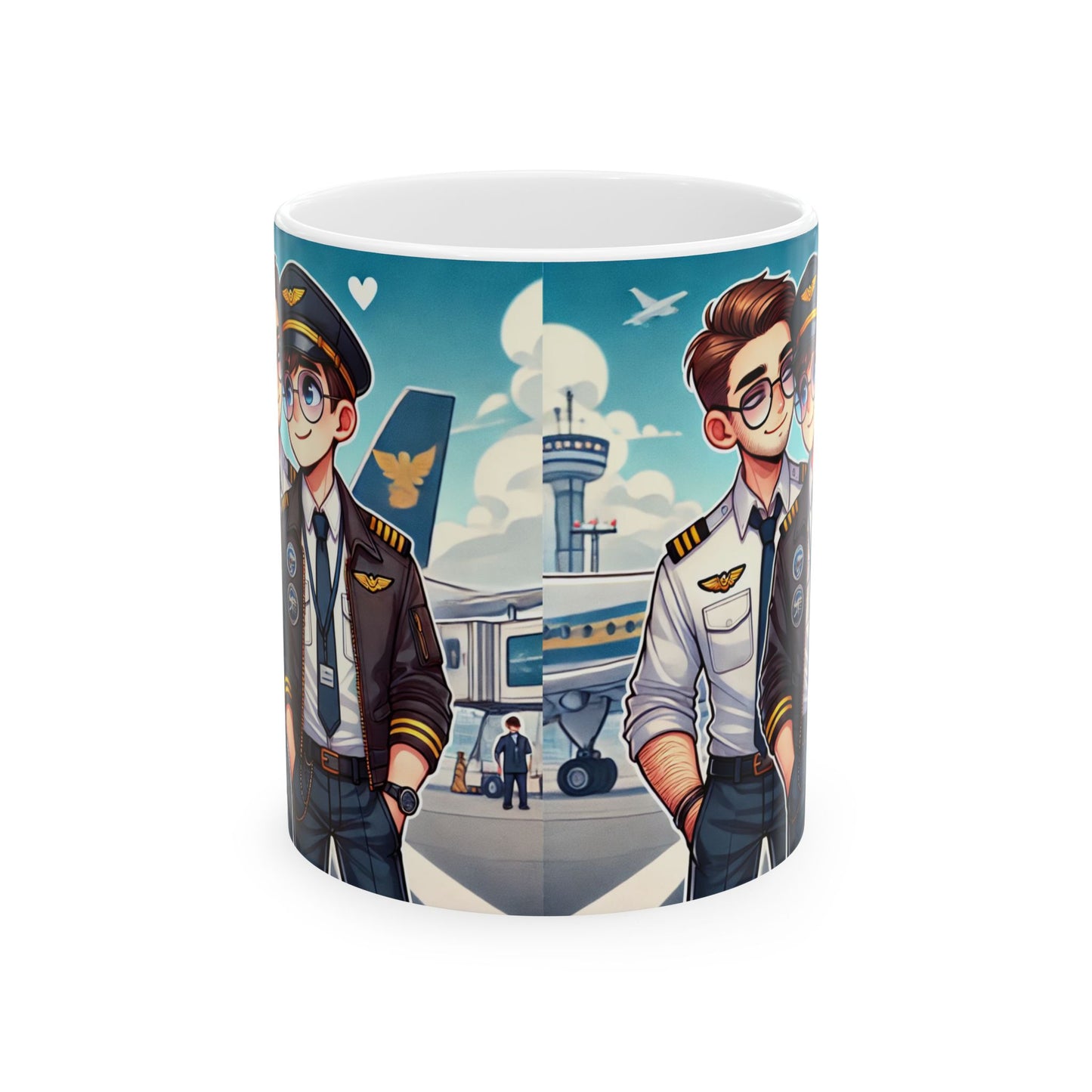 Pilot Couple Ceramic Mug - Perfect Gift for Aviation Lovers