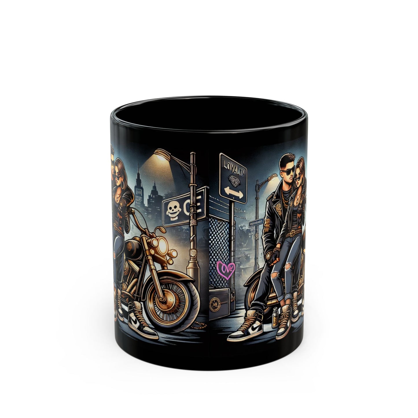 Edgy Biker Couple Mug - Perfect Gift for Riders and Adventurers