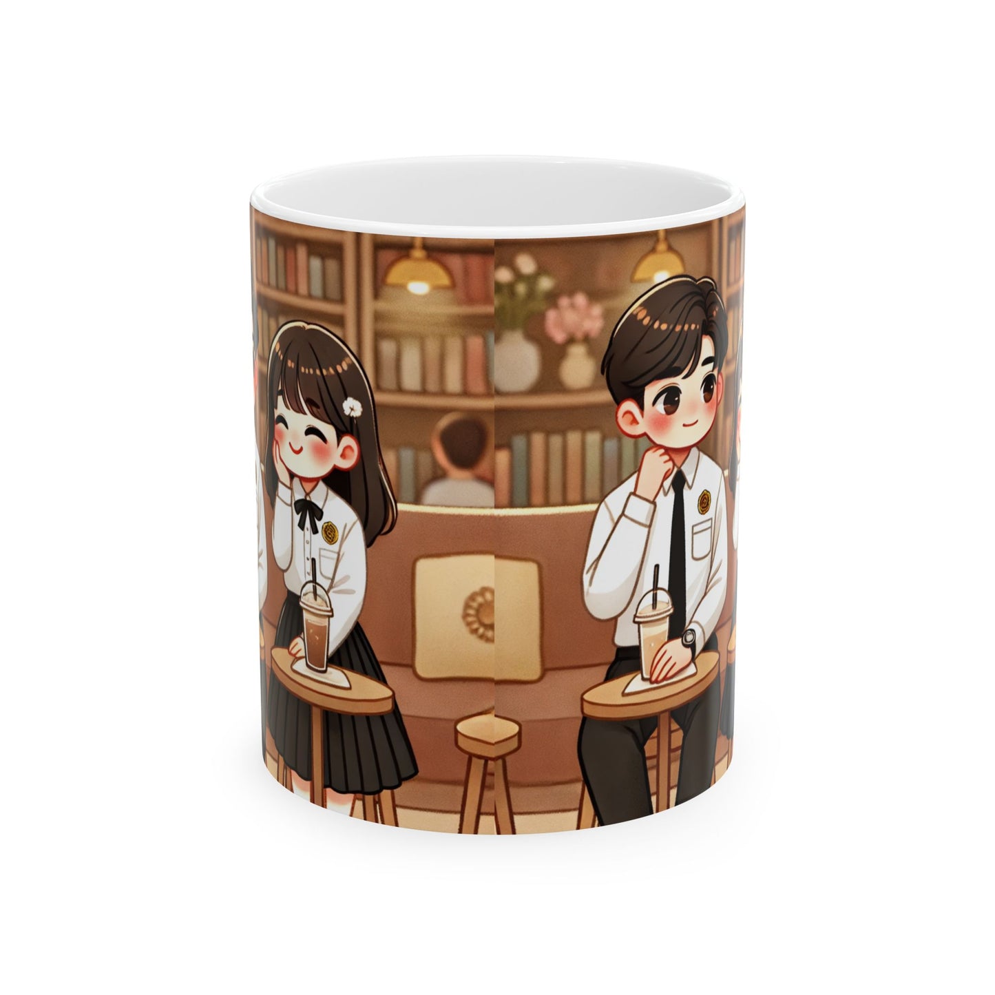 Cute Café Ceramic Mug - Cozy Coffee Moments