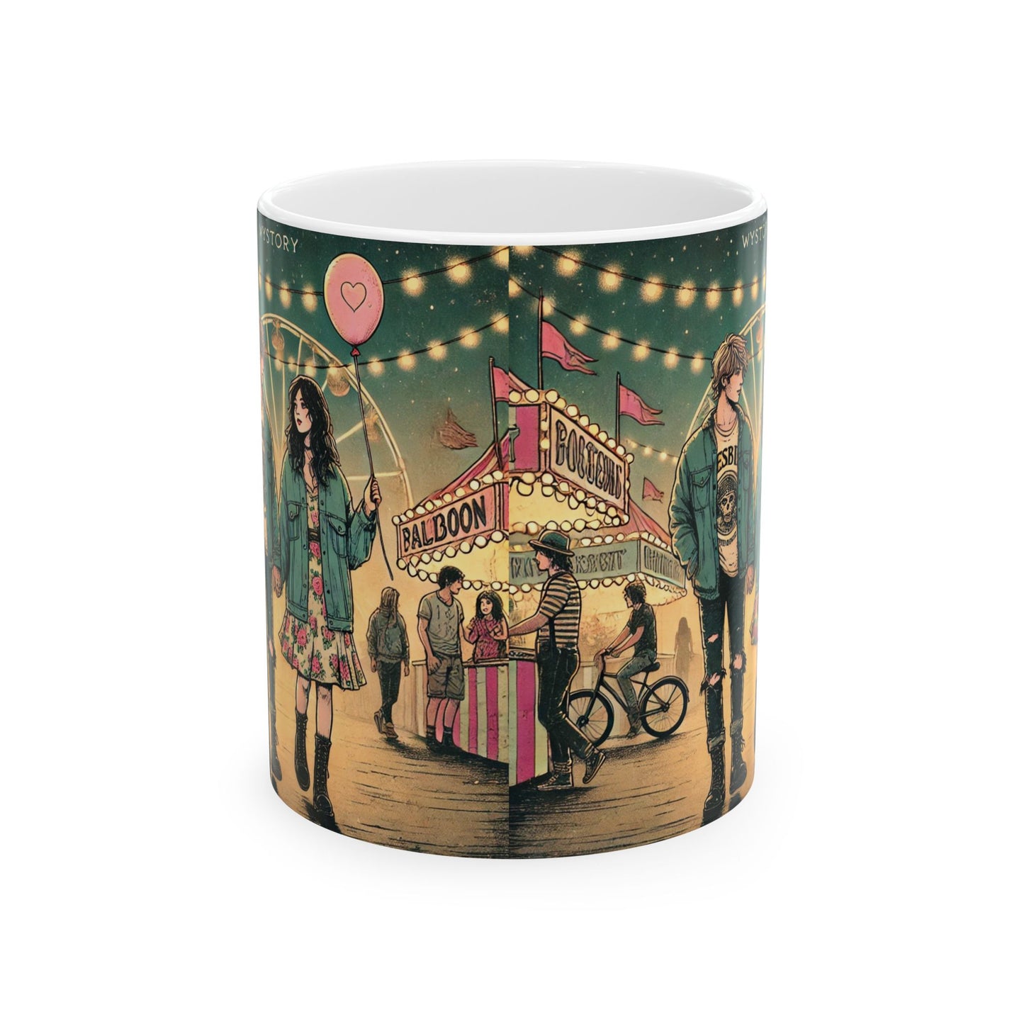 Vintage Carnival Themed Ceramic Mug | 11oz & 15oz