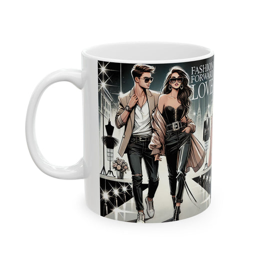 Fashion Forward Love Ceramic Mug - Stylish Coffee Cup for Fashion Enthusiasts