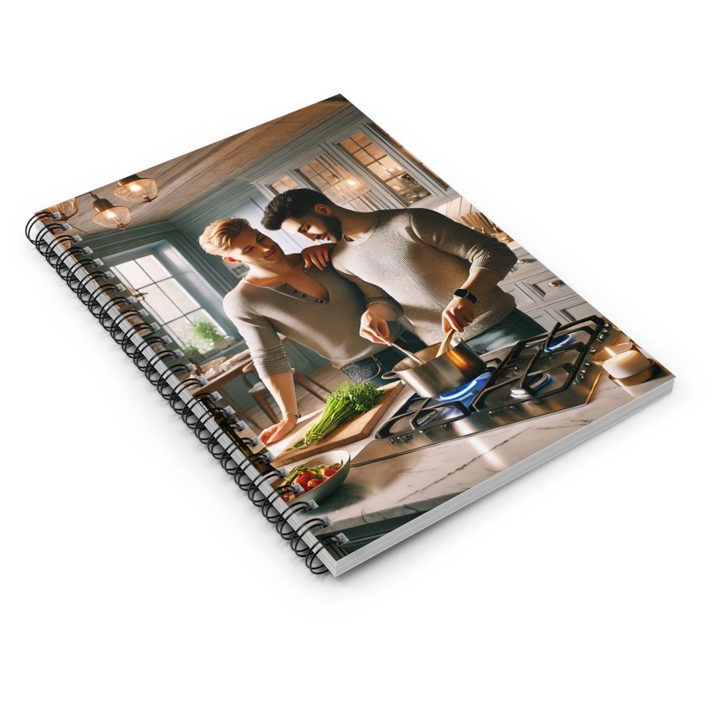 Couples Cooking Spiral Notebook - Ruled Line for Recipe Ideas