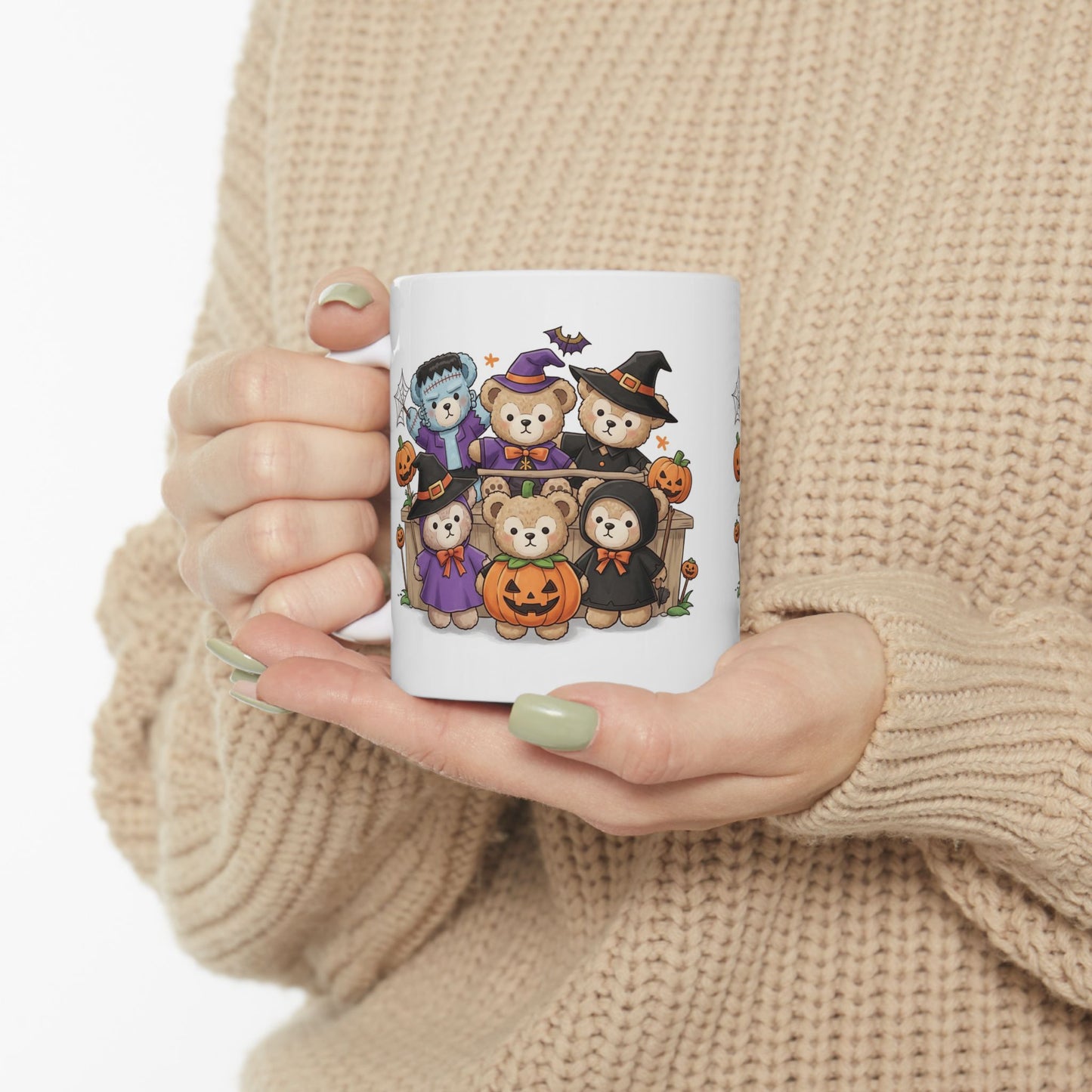 Halloween-Themed Ceramic Mug with Cute Monsters and Pumpkins, Perfect for Seasonal Coffee and Tea Lovers, Great Gift Idea for Fall, [...]
