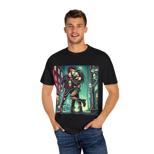 Punk Rock Love T-Shirt - Unisex Garment-Dyed Tee for Rock Enthusiasts