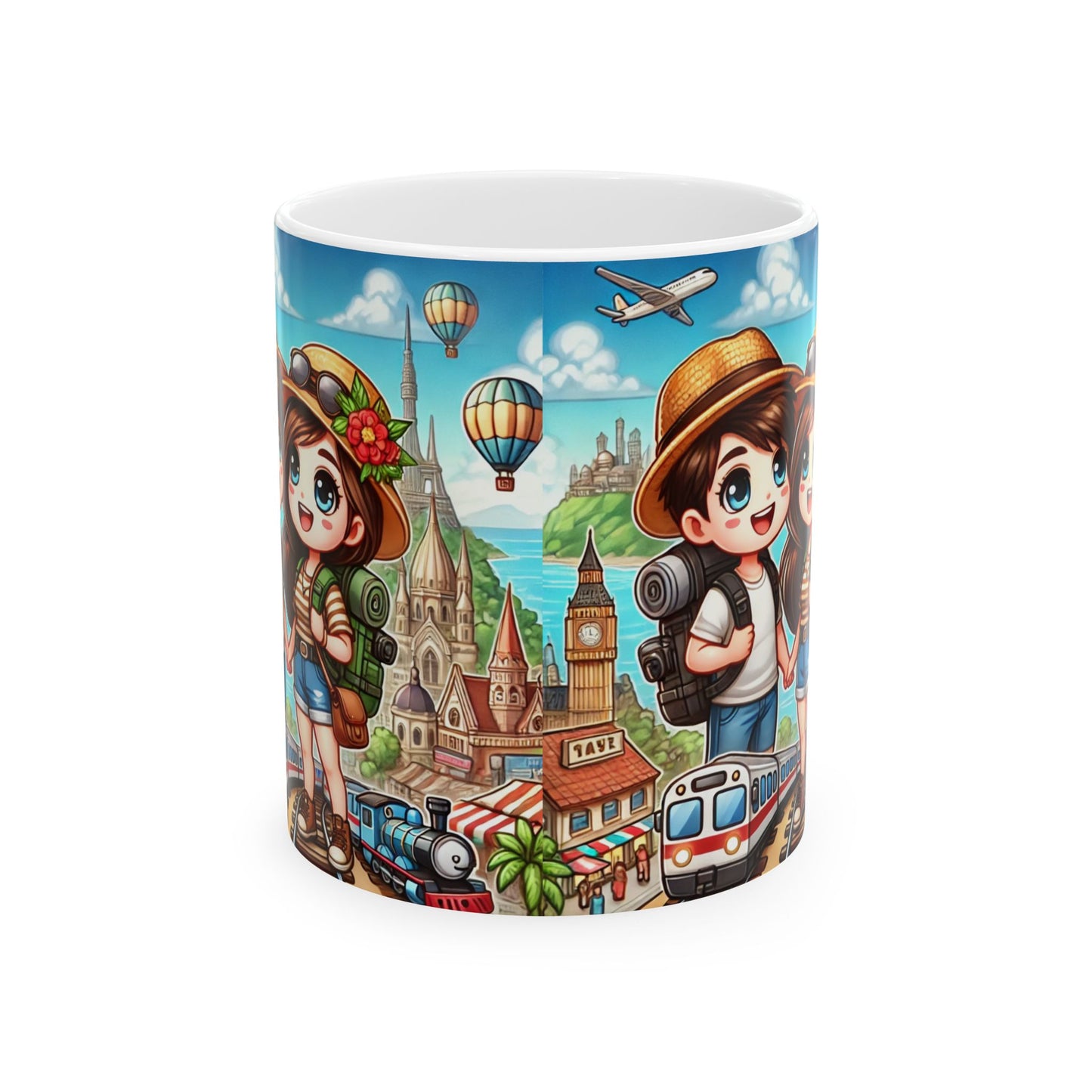 Adventure Traveler Ceramic Mug - Perfect Gift for Wanderlust Enthusiasts