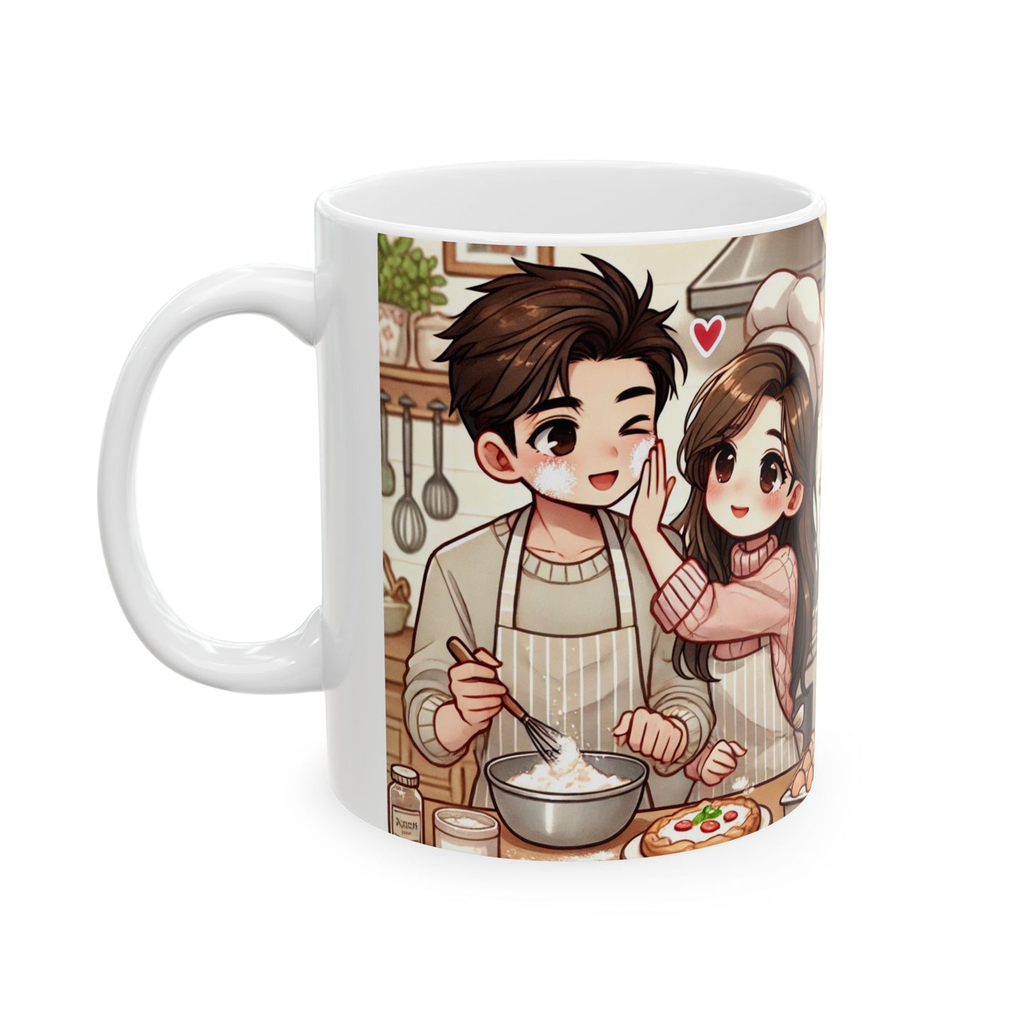 Cute Couple Cooking Ceramic Mug – Perfect Gift for Food Lovers