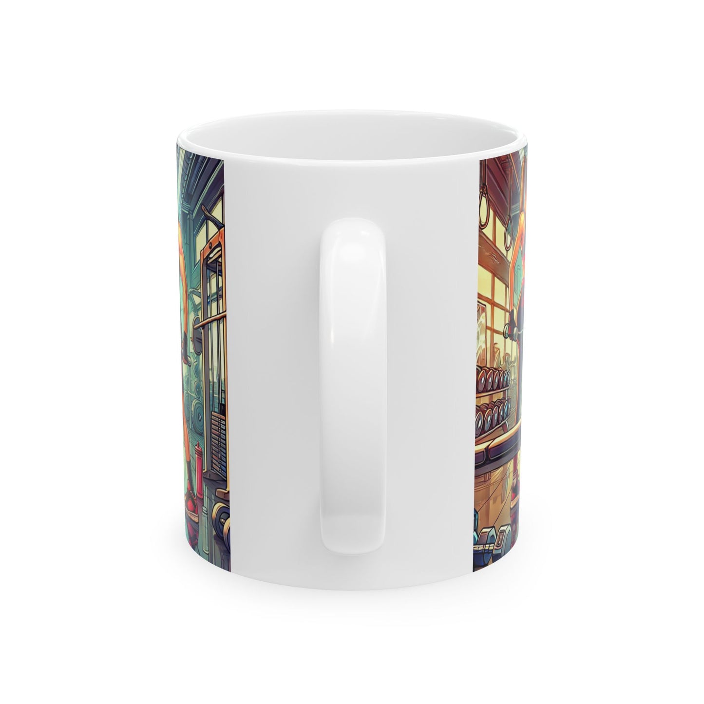 Fitness Vibes Ceramic Mug - Motivational Design for Gym Lovers