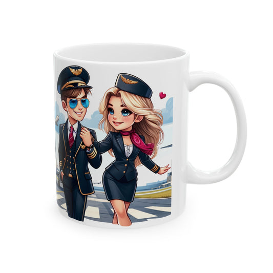 Pilot Love Ceramic Coffee Mug - 11oz & 15oz - Perfect Gift for Aviation Enthusiasts