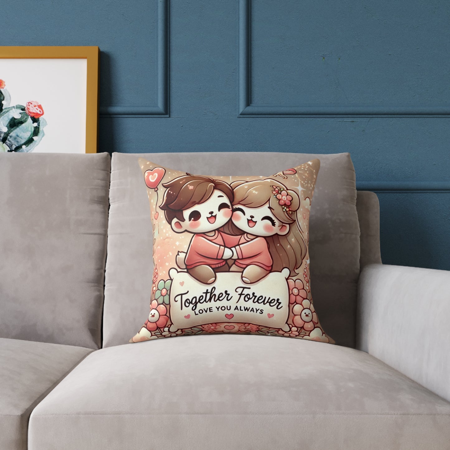 Couple's Love Decorative Pillow - "Together Forever"