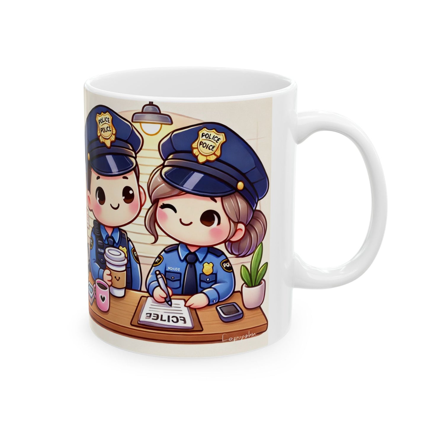 Cute Police Officer Ceramic Mug - 11oz & 15oz