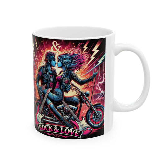 Rock 'n' Roll Ceramic Mug - 11oz & 15oz | Perfect Gift for Music Lovers
