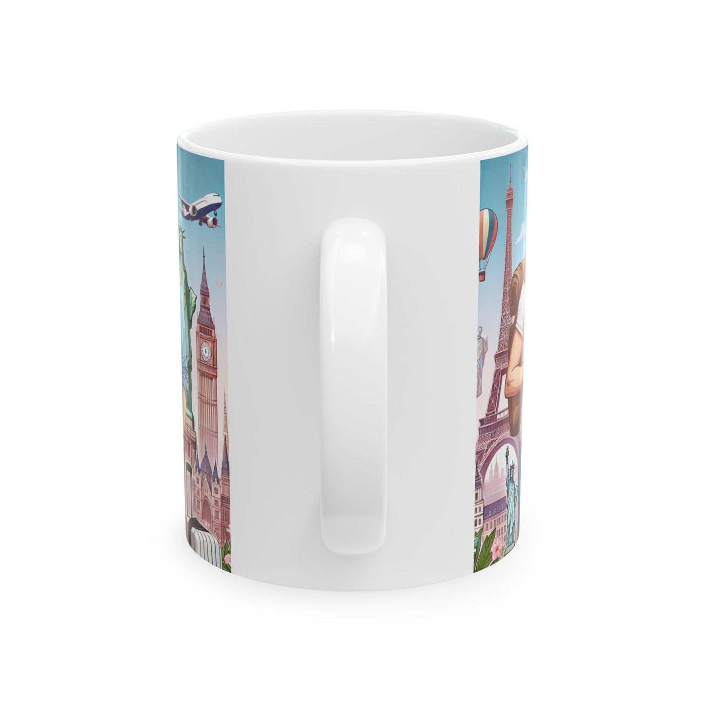Adventure Travel Ceramic Mug - 11oz & 15oz for Travel Enthusiasts