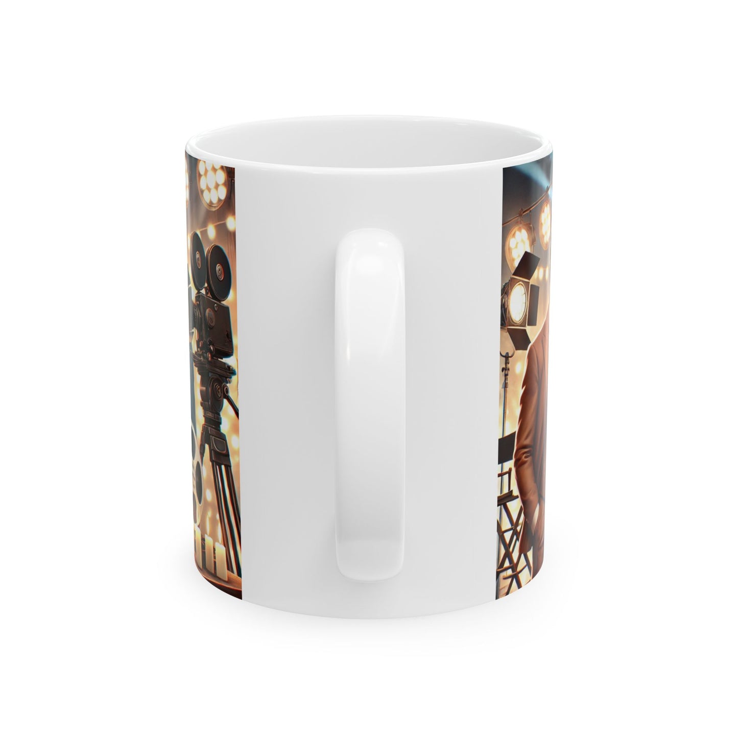 Cinematic Glamour Ceramic Coffee Mug - Perfect for Movie Lovers