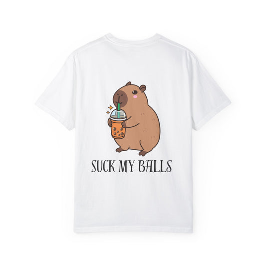 Funny Unisex T-Shirt - 'Suck My Balls' Capybara Design