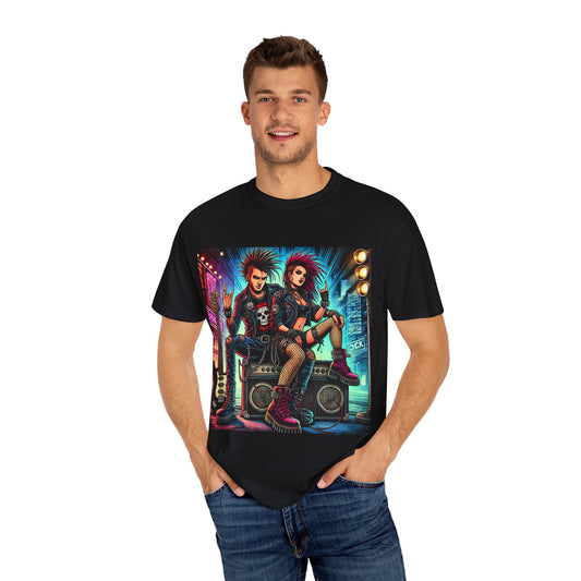 Retro Punk Rock T-Shirt for Music Lovers | Unisex Garment-Dyed Tee