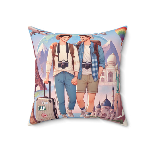 Romantic Adventure Pillow - Travel Love Design for Home Decor