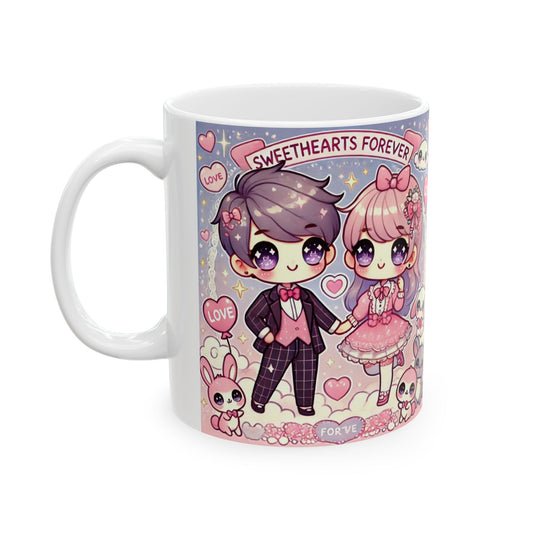 Cute Cartoon Love Ceramic Mug - 11oz & 15oz