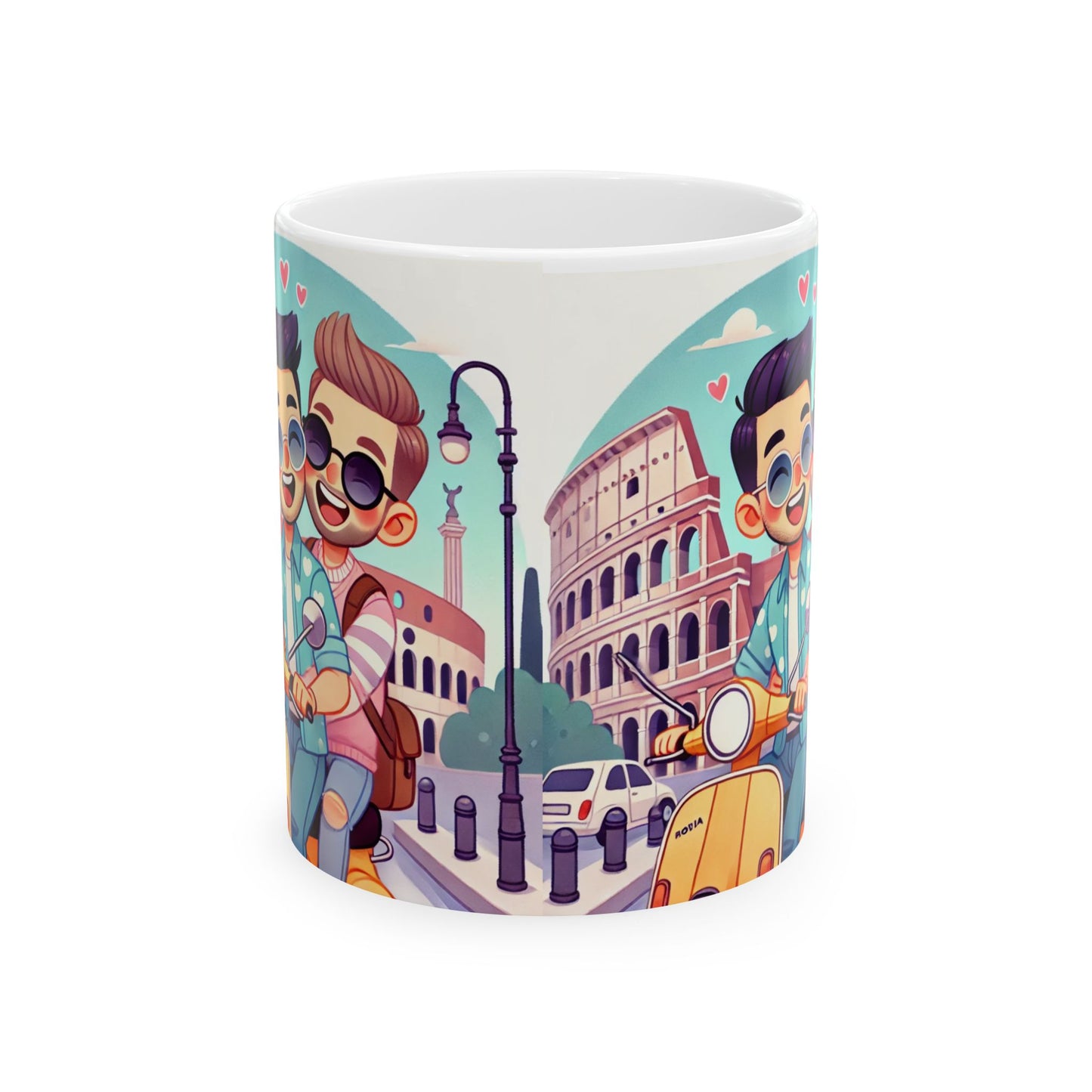 Whimsical Couples Ceramic Mug - Perfect for Coffee Lovers and Romantic Gifts