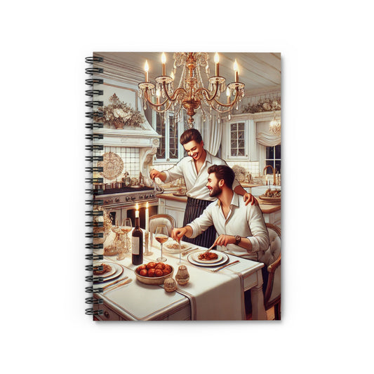 Elegant Dining Spiral Notebook - Perfect for Romantic Dinners and Culinary Inspirations