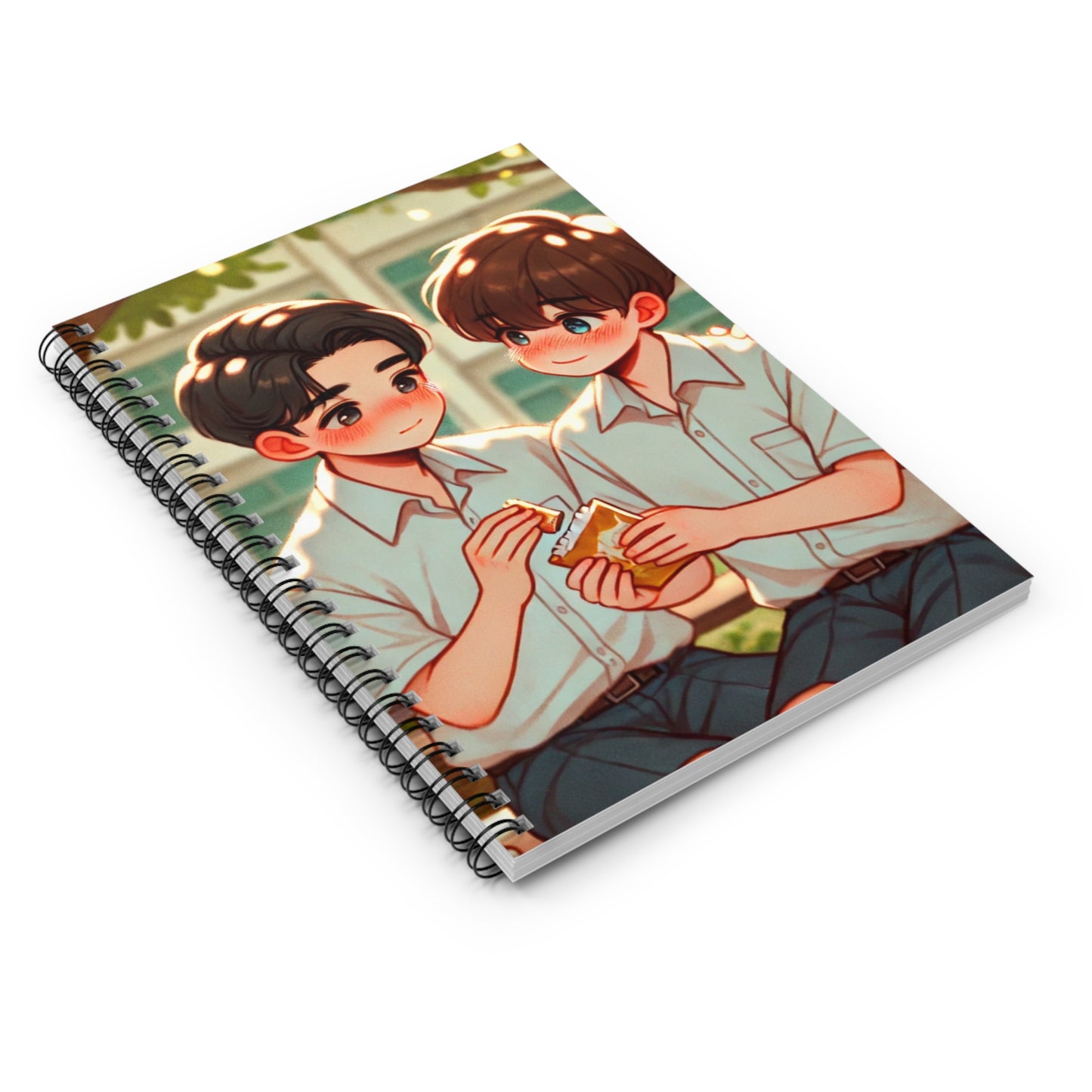 Cute Spiral Notebook - Charming Friendship Design
