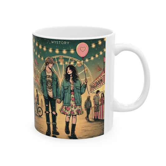 Vintage Carnival Themed Ceramic Mug | 11oz & 15oz