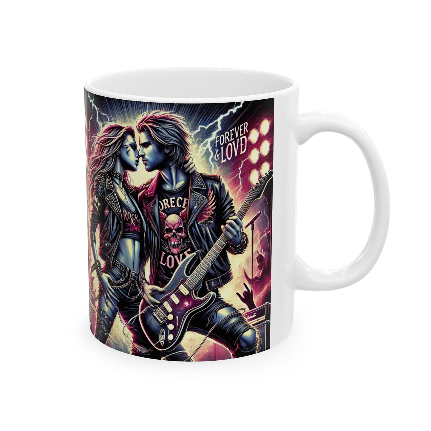 Rock & Roll Forever Ceramic Mug - 11oz & 15oz - Perfect for Music Lovers