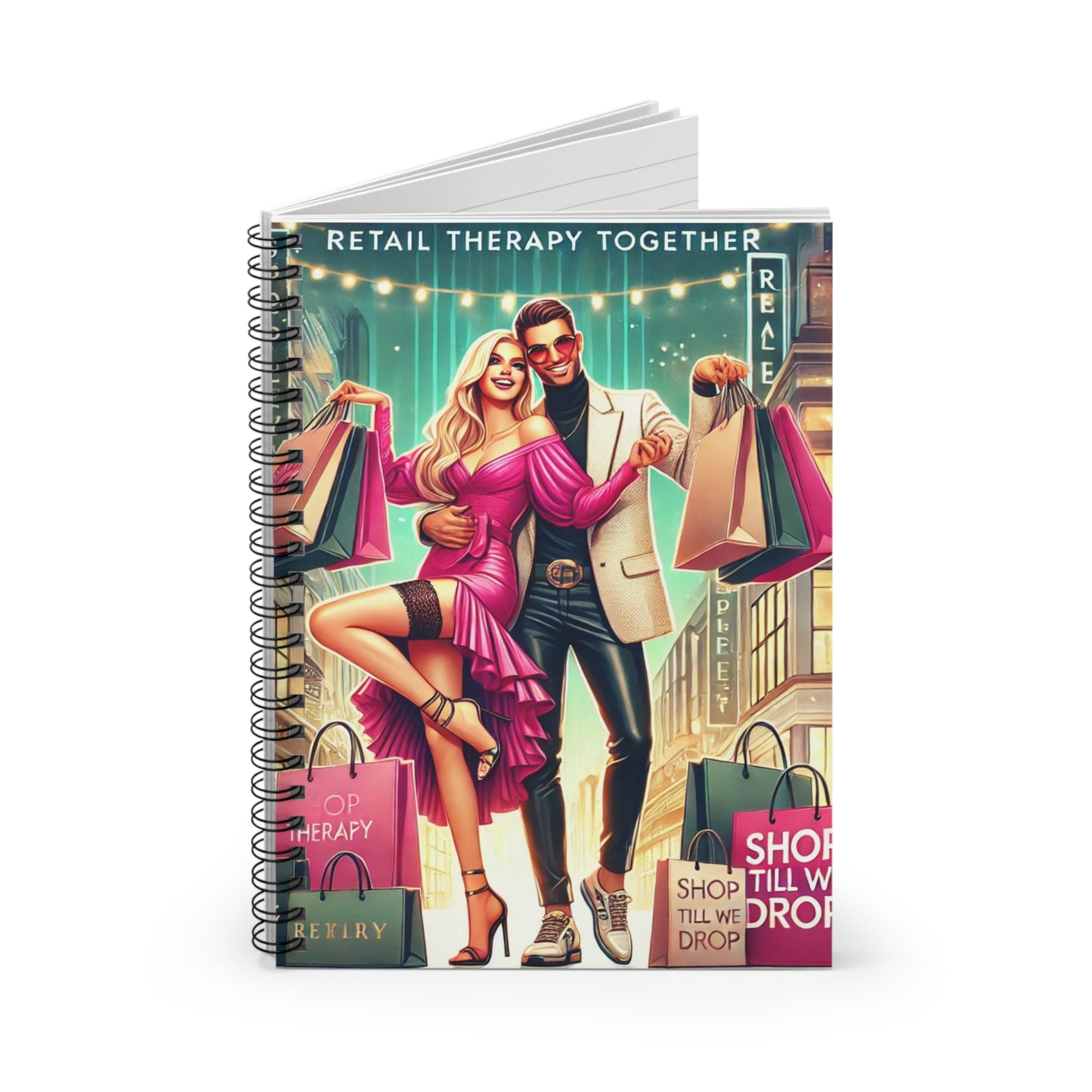 Shopaholic Lover Notebook - Trendy Shopping-Themed Journal for Fashion Lovers & Couples