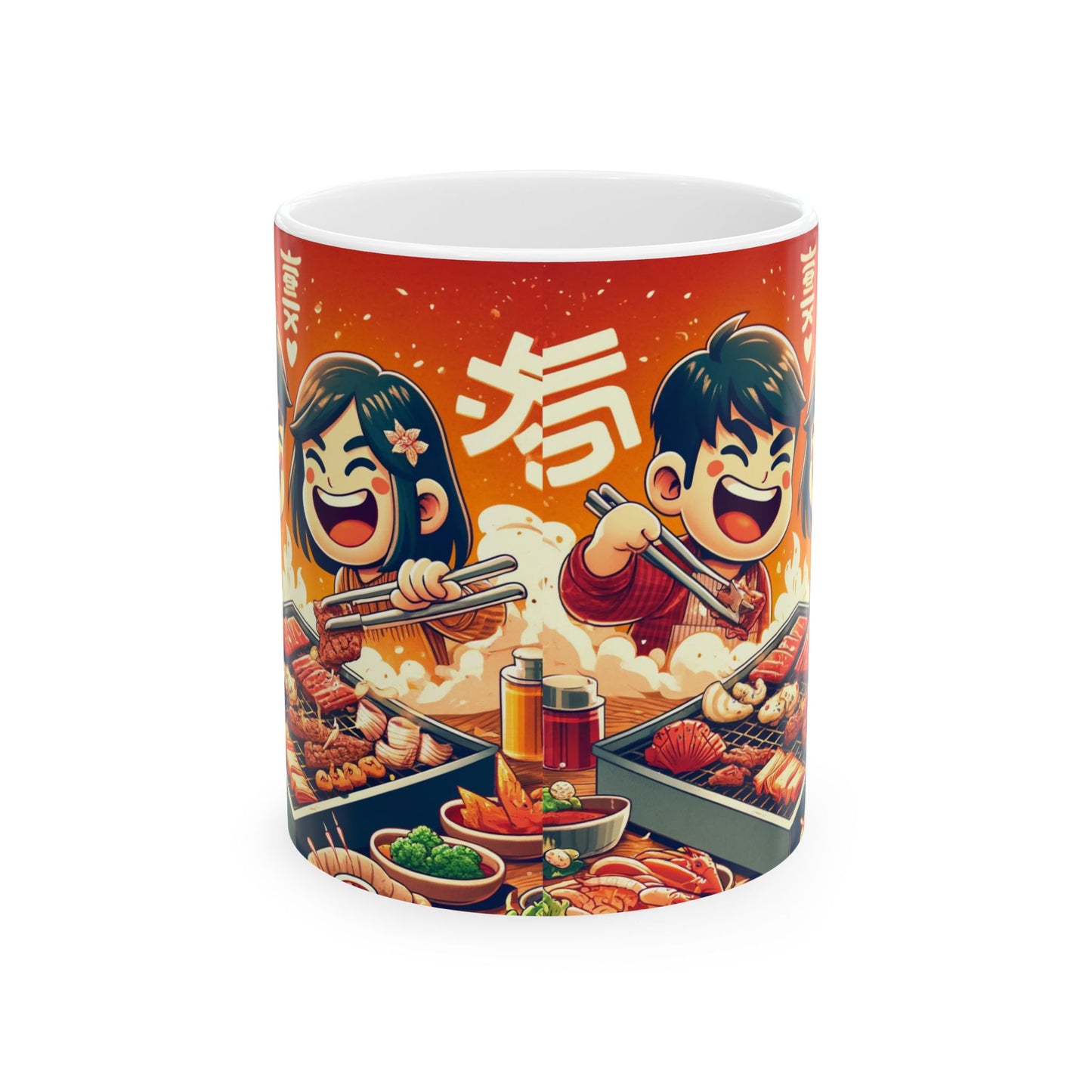 Charming Sushi Ceramic Mug - Fun Anime Design for Food Lovers