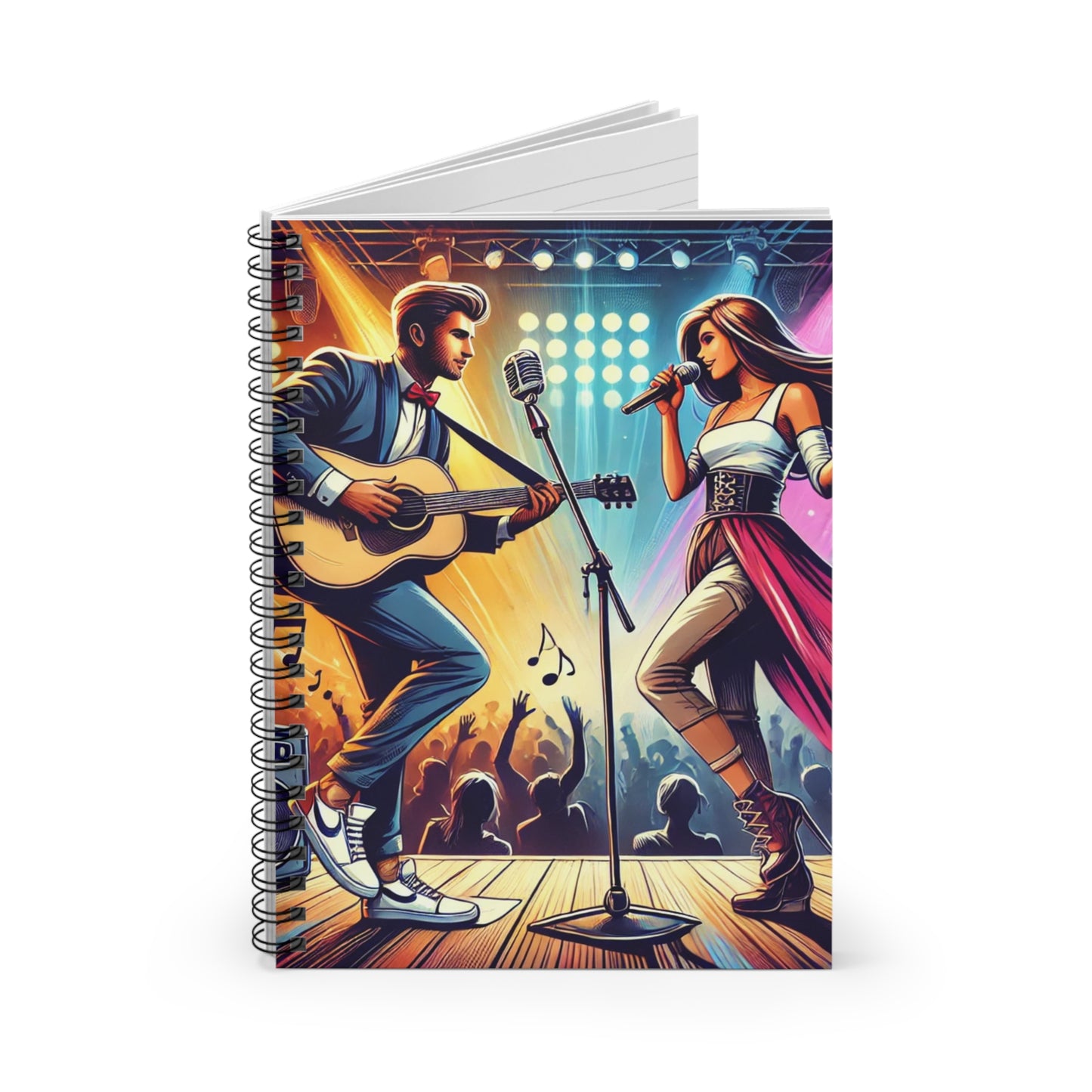Rockstar Vibe Spiral Notebook - Ruled Lines for Music Lovers