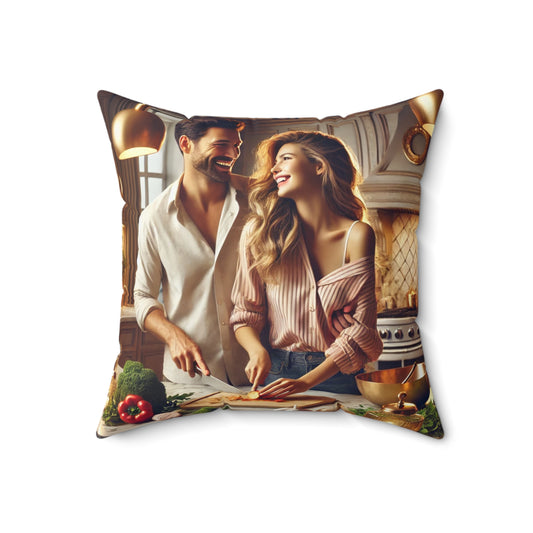Cozy Kitchen Couple Pillow - Perfect for Home Decor & Gift-Giving