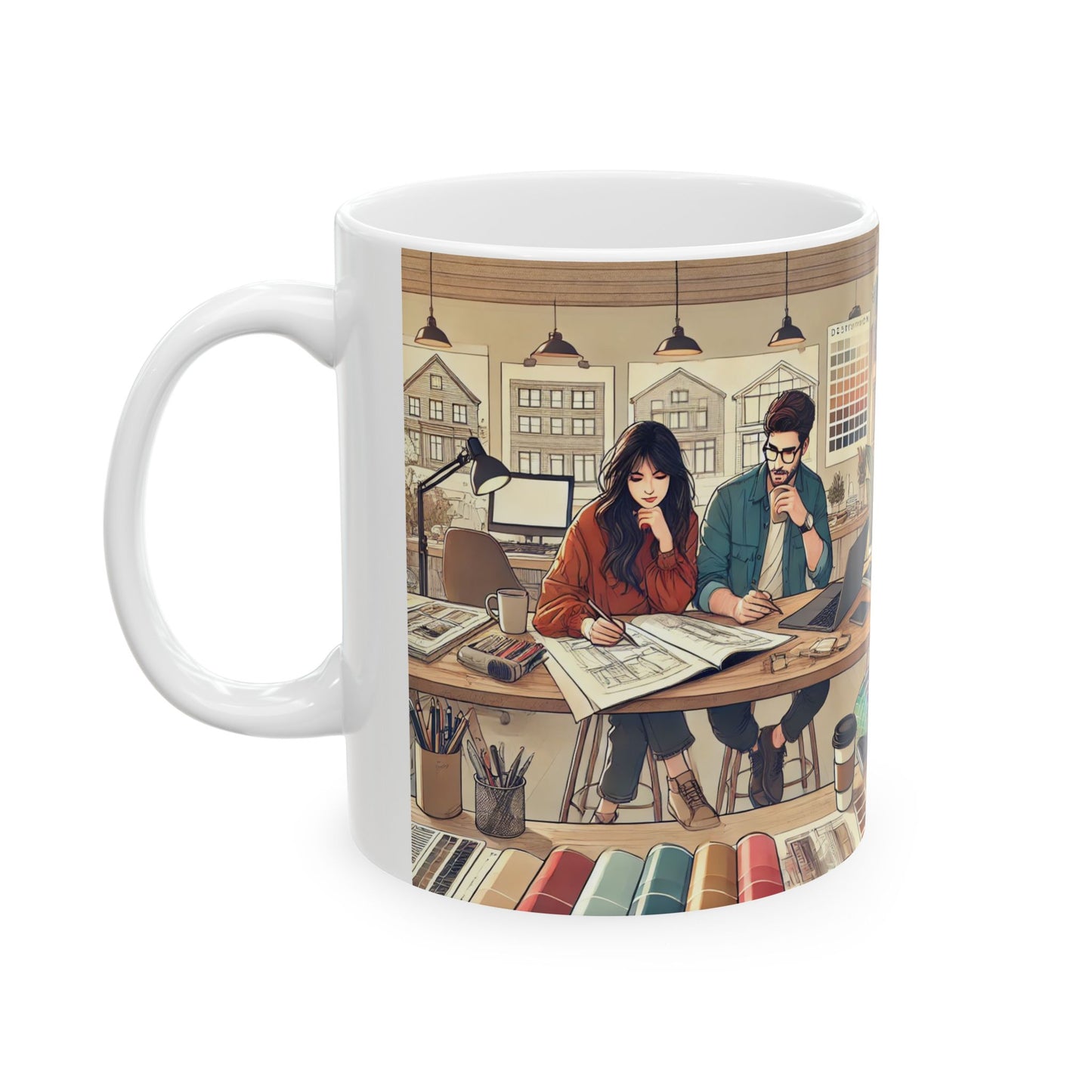 Creative Workspace Ceramic Mug | 11oz & 15oz | Perfect Gift for Designers and Artists
