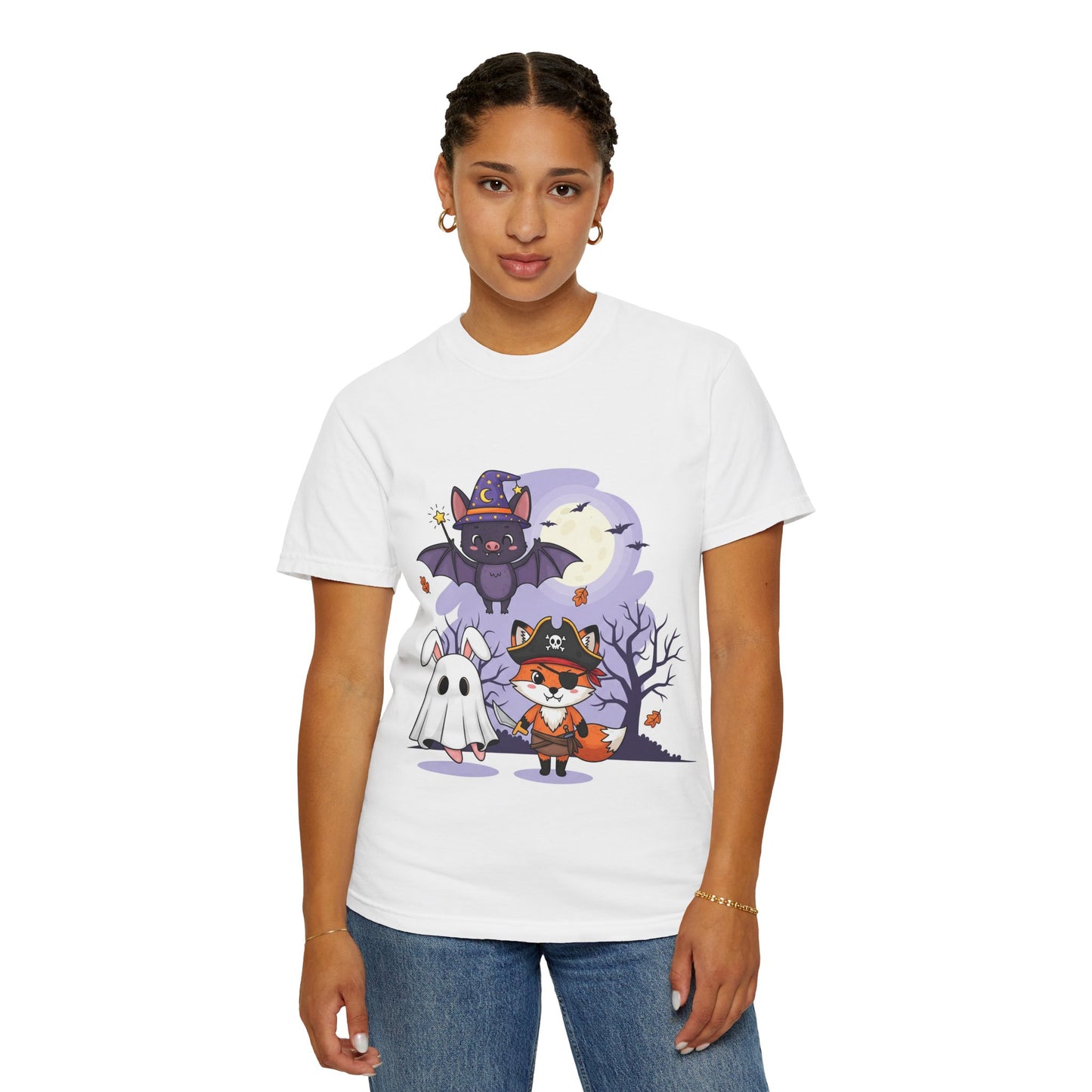 Whimsical Halloween T-shirt, Perfect for Fall Celebrations, Cute Ghost and Bat Design, Unisex Style for All Ages, Great for Costume [...]
