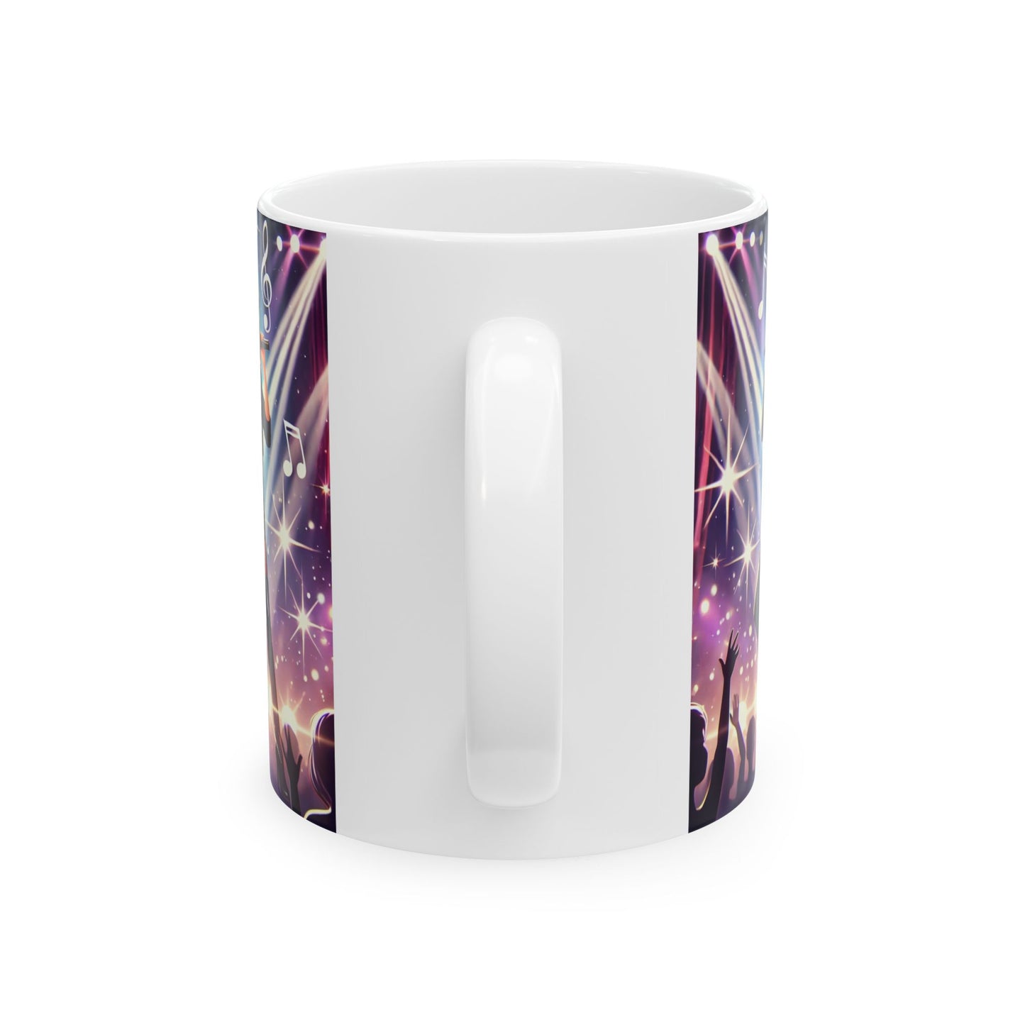 Musical Stars Ceramic Mug - Perfect Gift for Concert Lovers