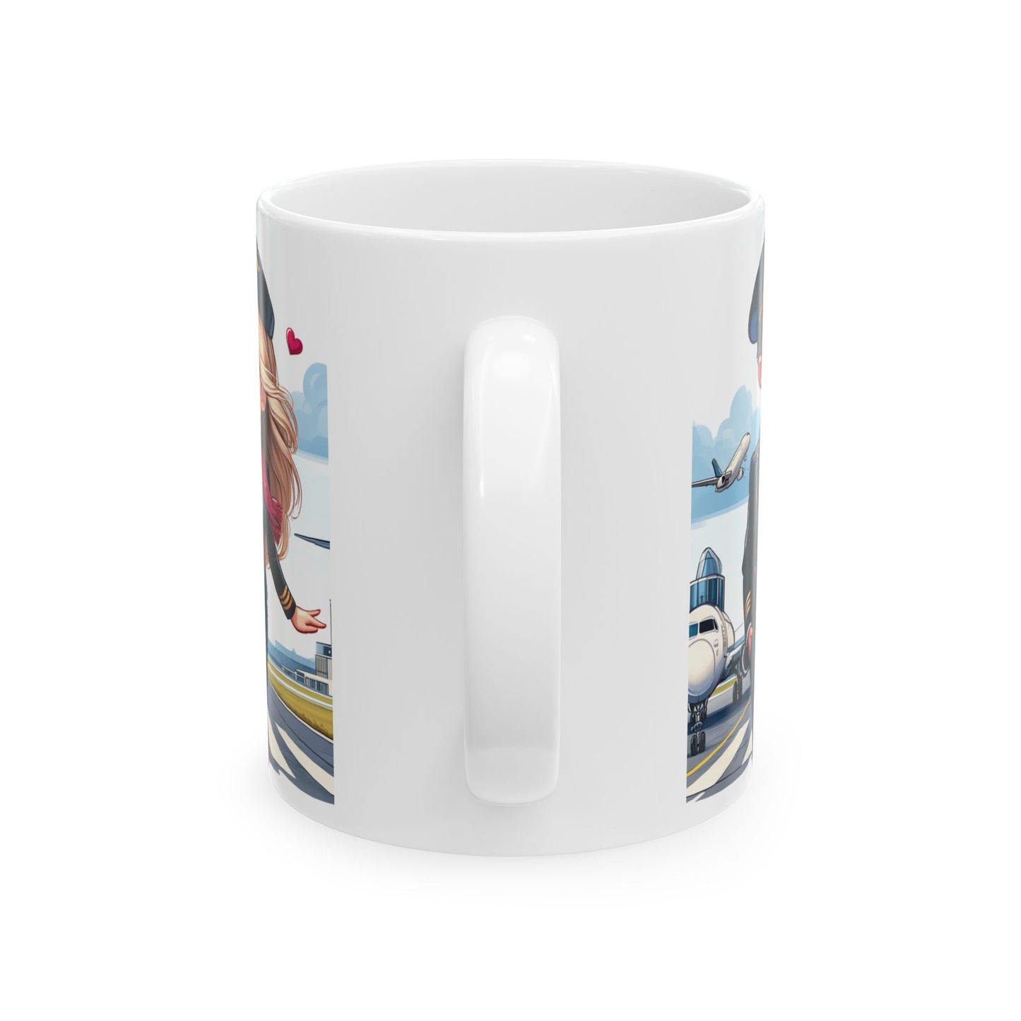 Pilot Love Ceramic Coffee Mug - 11oz & 15oz - Perfect Gift for Aviation Enthusiasts