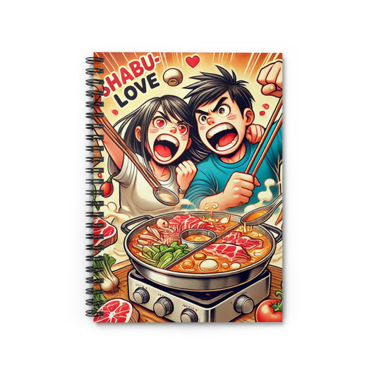 Shabu-Love Spiral Notebook - Fun Cooking Inspired Journal for Foodies