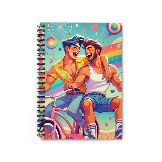 Vibrant Love Spiral Notebook - Ruled Lines, Perfect for Pride Celebrations