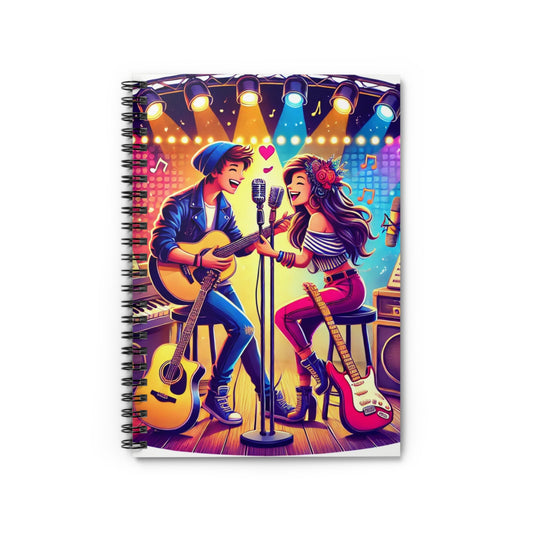 Musical Love Spiral Notebook - Ruled Line for Songwriters & Music Lovers
