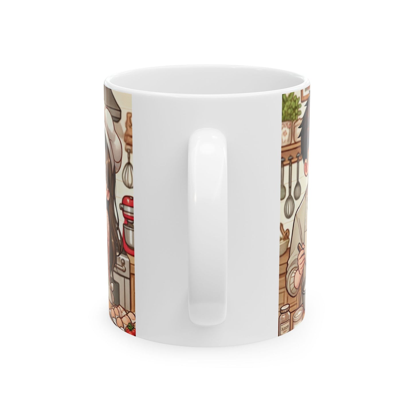 Cute Couple Cooking Ceramic Mug – Perfect Gift for Food Lovers