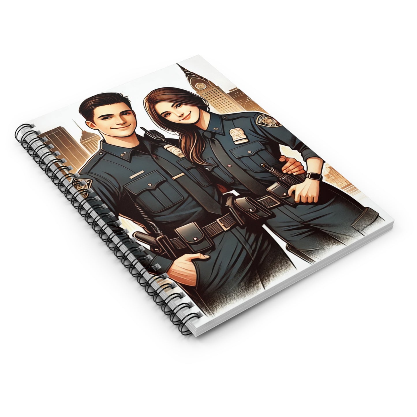 Police-Themed Spiral Notebook - Ruled Line for Law Enforcement Enthusiasts