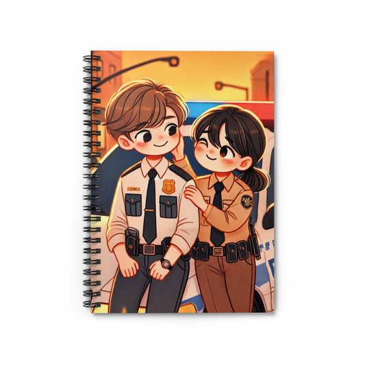 Charming Police-Themed Spiral Notebook - Perfect for Students & Officers